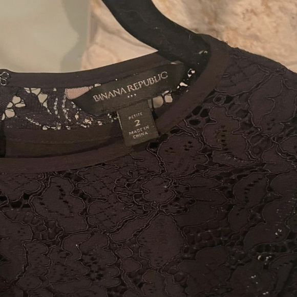 Black‎ lace Banana Republic dress size 2 - Picture 5 of 7